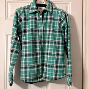 ORVIS Plaid Snap Down Shacket Shirt Jacket Oversized Women’s S M